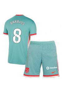 Atletico Madrid Pablo Barrios #8 Babytruitje Uit tenue Kind 2024-25 Korte Mouw (+ Korte broeken)